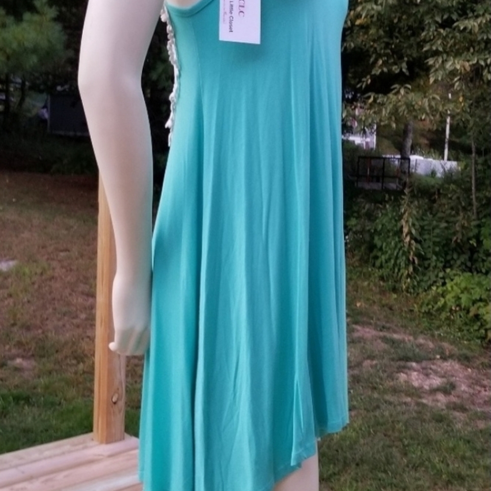Knit Dress W/ Crochet Back Detail, Sleeveless - Picture 5 of 14